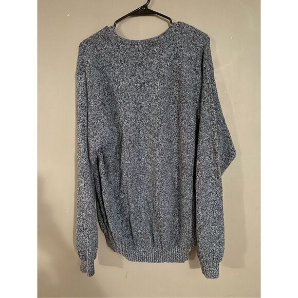 Izod Blue V Neck Knit Sweater Size XL - Picture 2 of 4